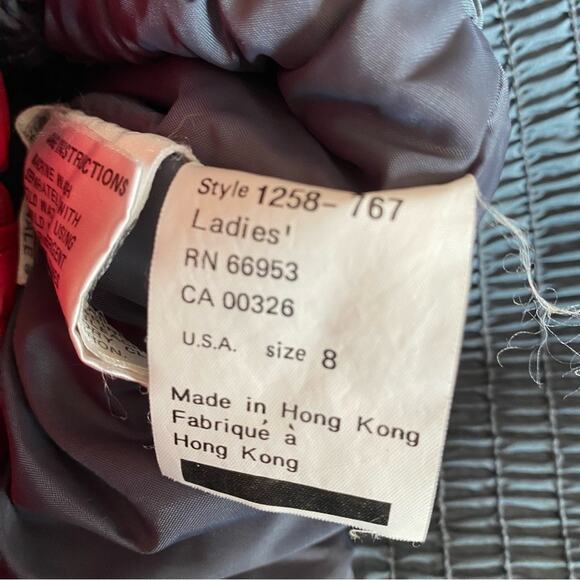 Vintage Head Red Studded Crop Ski Jacket Coat size 8 - Picture 9 of 11